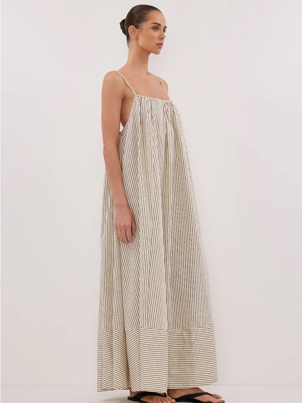DISSH Palma Cream Silk Blend Midi Dress - Picture 4 of 9